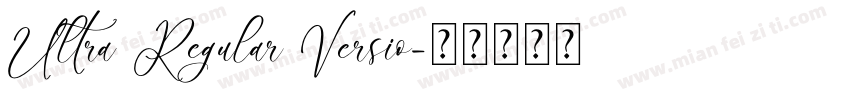 Ultra Regular Versio字体转换